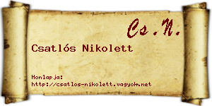 Csatlós Nikolett névjegykártya